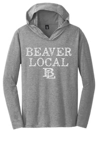 Beaver Local Distressed Perfect Tri-Long Sleeve Hoodie