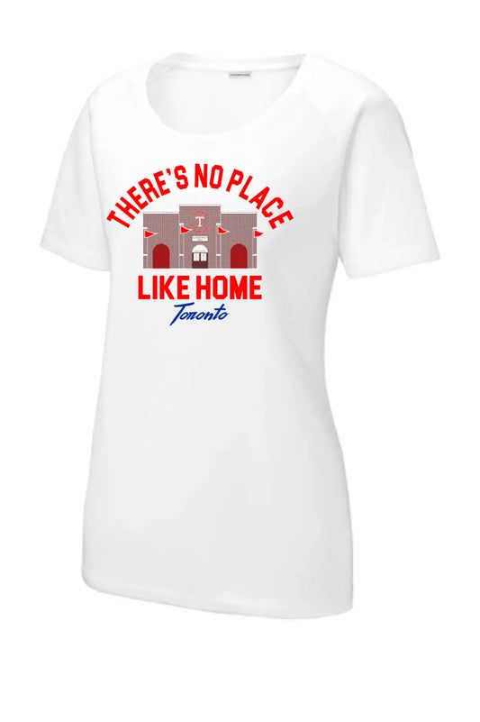 Toronto - There's No Place Like Home Ladies PosiCharge Tri-Blend Wicking Scoop Neck Raglan Tee