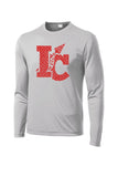 Indian Creek Distressed IC Text Long Sleeve PosiCharge Competitor Tee