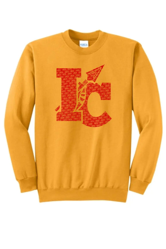 Indian Creek Distressed IC Text Core Fleece Crewneck Sweatshirt