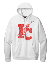 Indian Creek Distressed IC Text Nike Club Fleece Pullover Hoodie