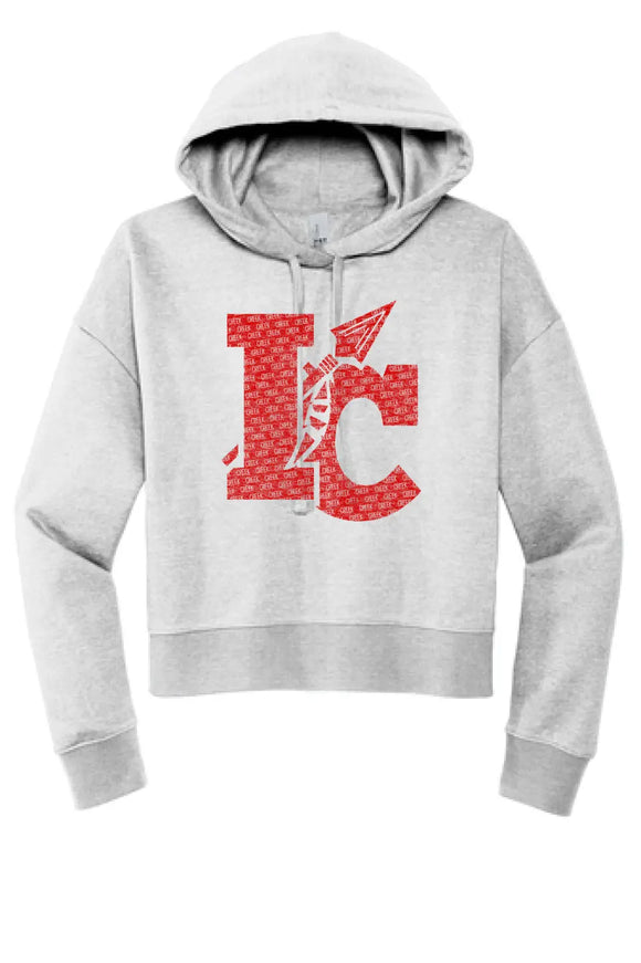 Indian Creek Distressed IC Text Women's V.I.T. Fleece Hoodie