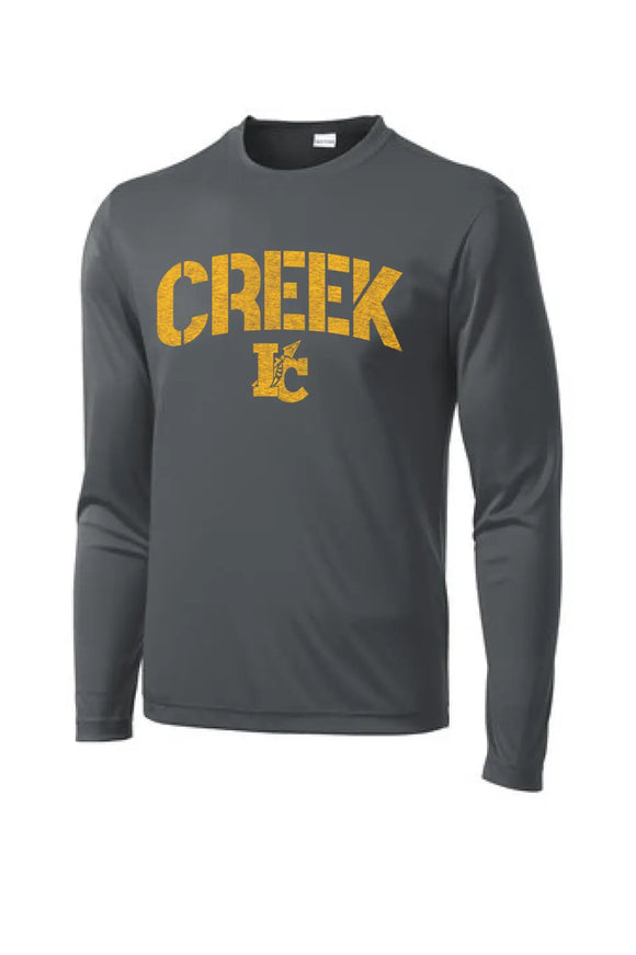 Indian Creek Distressed Stamp Long Sleeve PosiCharge Competitor Tee