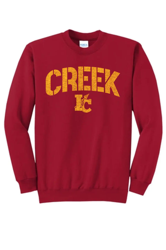 Indian Creek Distressed Stamp Core Fleece Crewneck Sweatshirt