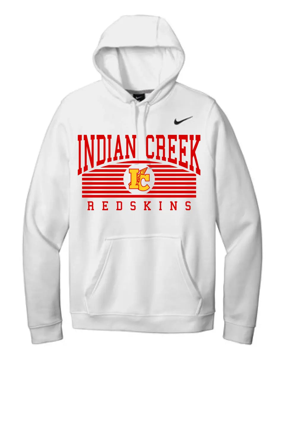 Indian Creek Redskins Arch Nike Club Fleece Pullover Hoodie