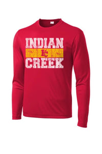 Indian Creek Distressed Block Long Sleeve PosiCharge Competitor Tee