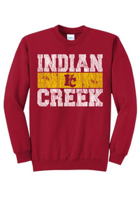 Indian Creek Distressed Block Core Fleece Crewneck Sweatshirt