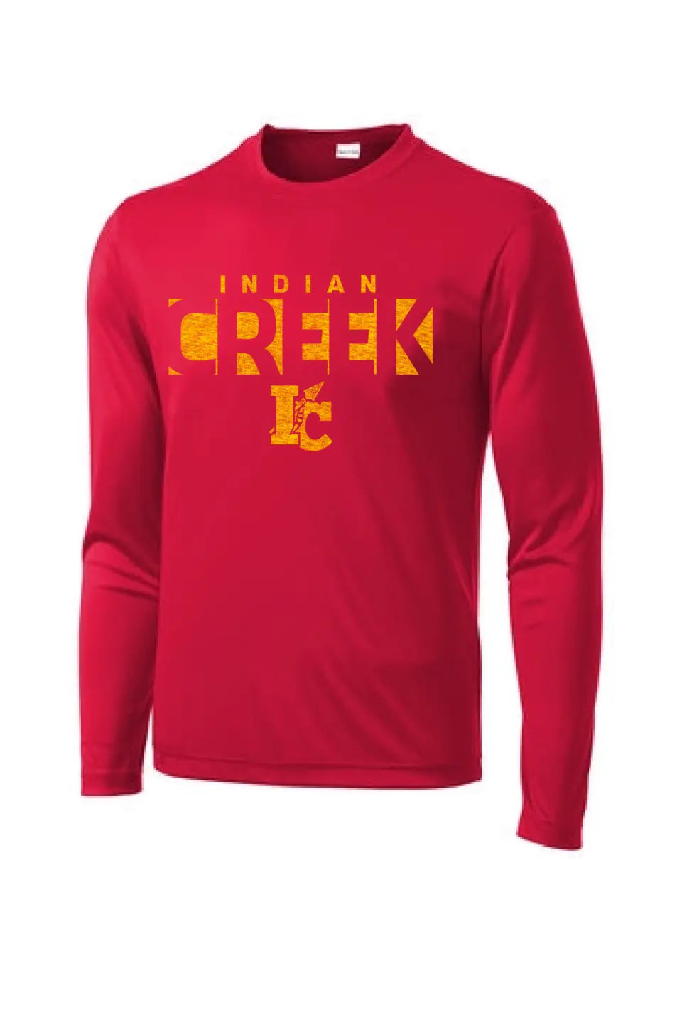 Indian Creek Distressed Background Long Sleeve PosiCharge Competitor Tee
