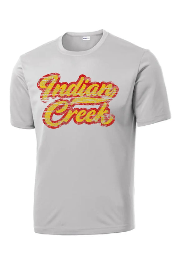 Indian Creek Distressed Script Tail PosiCharge Competitor Tee