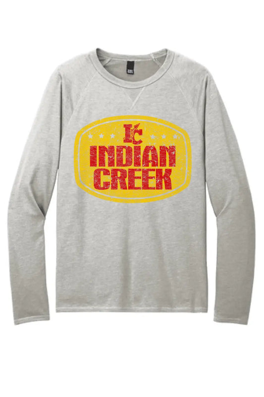 Indian Creek Distressed Badge Featherweight French Terry Long Sleeve Crewneck