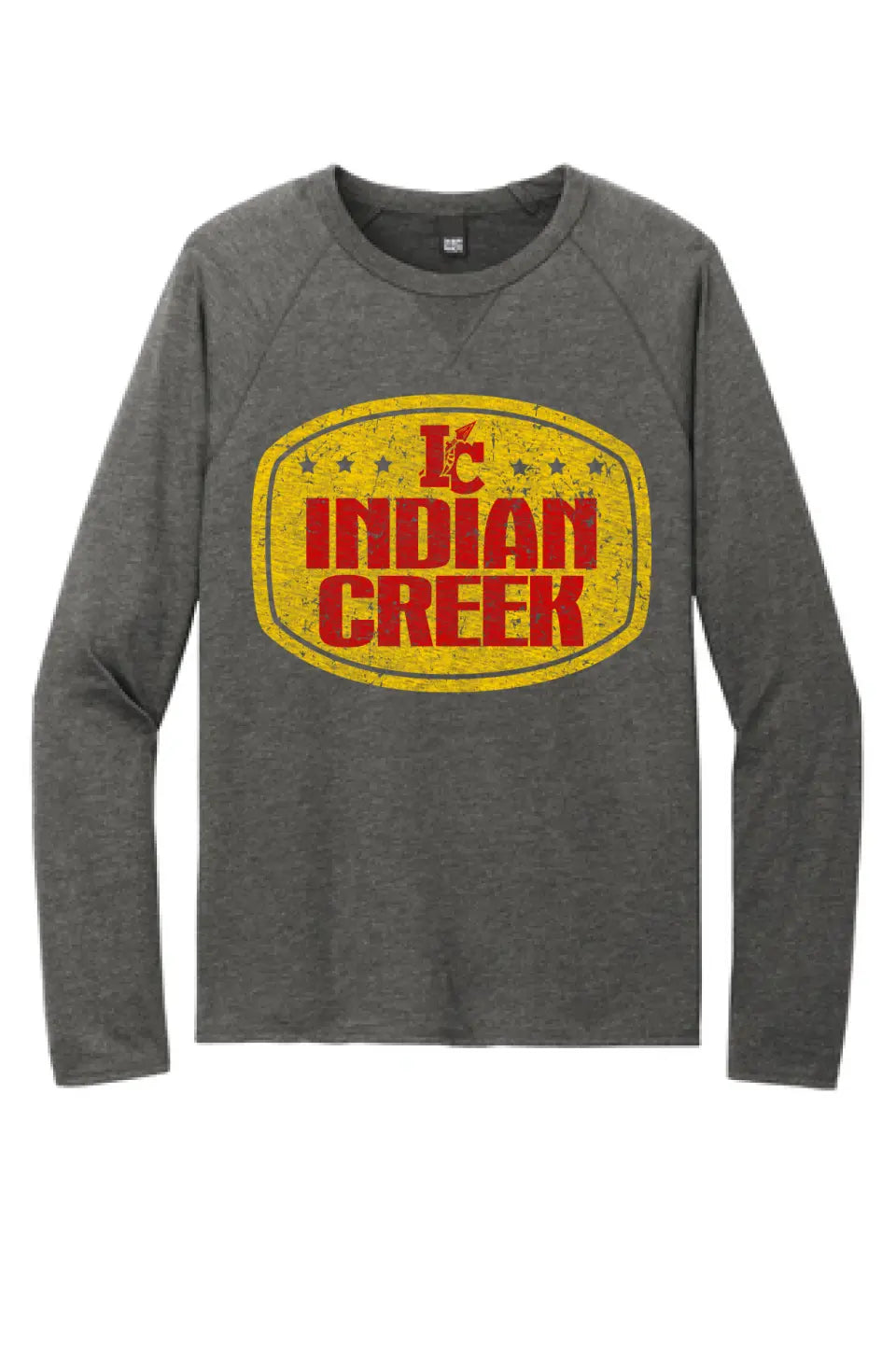 Indian Creek Distressed Badge Featherweight French Terry Long Sleeve Crewneck