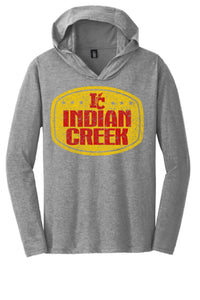 Indian Creek Distressed Badge Perfect Tri-Long Sleeve Hoodie