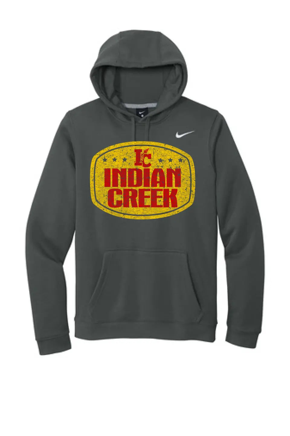 Indian Creek Distressed Badge Nike Club Fleece Pullover Hoodie