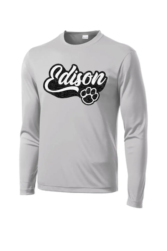 Edison Paw Script Long Sleeve PosiCharge Competitor Tee