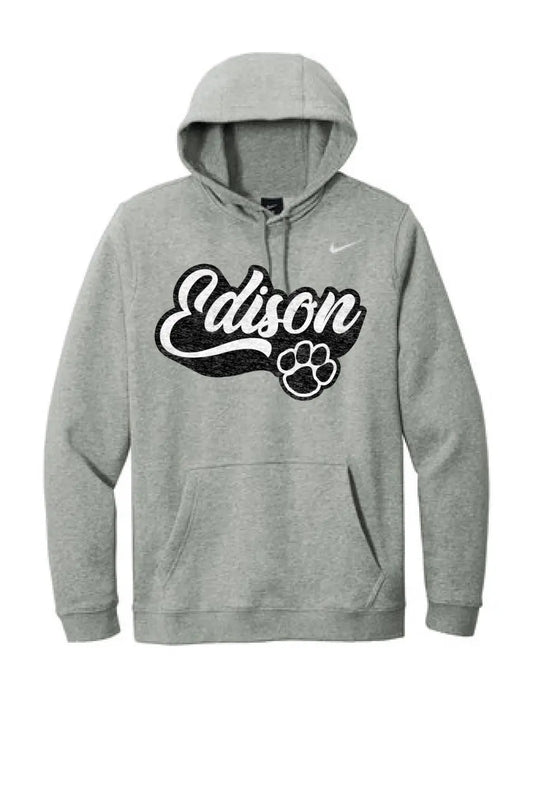 Edison Paw Script Nike Club Fleece Pullover Hoodie