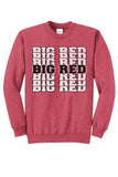 Steubenville Big Red Repeat Design Core Fleece Crewneck Sweatshirt