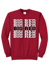 Steubenville Big Red Repeat Design Core Fleece Crewneck Sweatshirt