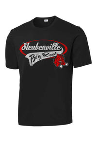 Steubenville Big Red Distressed Oval Script PosiCharge Competitor Tee