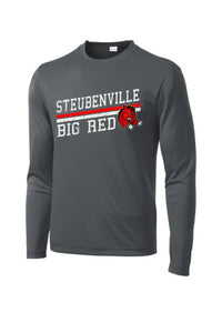 Steubenville Big Red Distressed Elevate Long Sleeve PosiCharge Competitor Tee