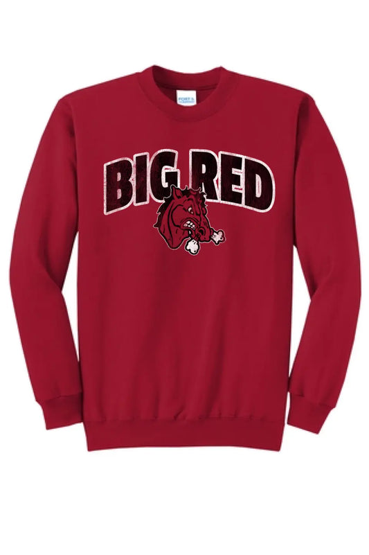 Steubenville Big Red Distressed Bold Core Fleece Crewneck Sweatshirt