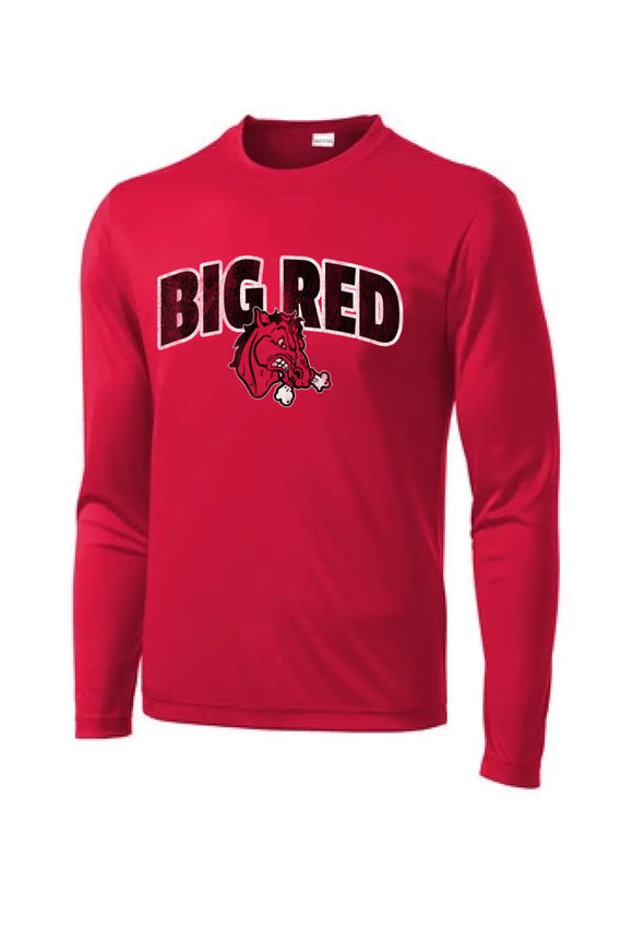 Steubenville Big Red Distressed Bold Long Sleeve PosiCharge Competitor Tee