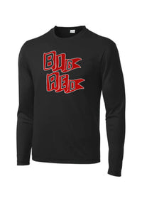 Steubenville Big Red Distressed Pennant Long Sleeve PosiCharge Competitor Tee
