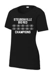 Steubenville Big Red Champions Ladies PosiCharge Tri-Blend Wicking Scoop Neck Raglan Tee