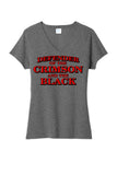 Steubenville Big Red Defenders of the Crimson and Black Ladies Tri-Blend V-Neck Tee