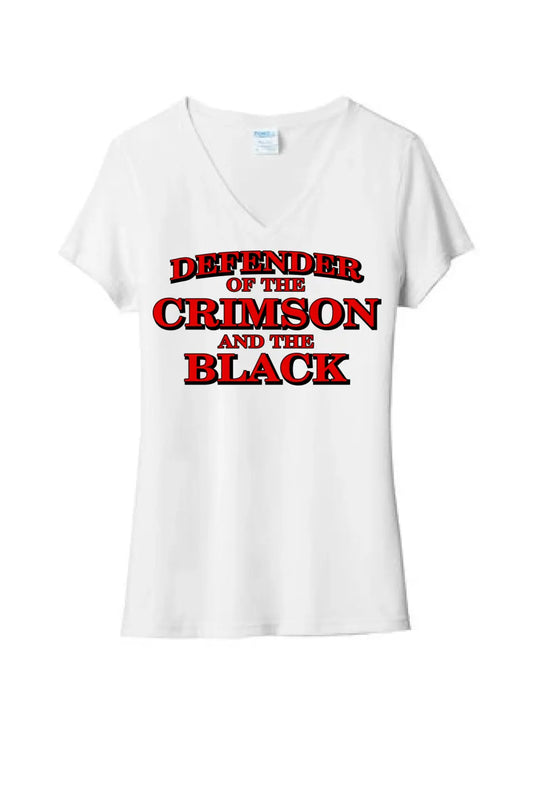 Steubenville Big Red Defenders of the Crimson and Black Ladies Tri-Blend V-Neck Tee