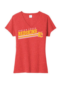 Indian Creek Distressed Elevate Ladies Tri-Blend V-Neck Tee