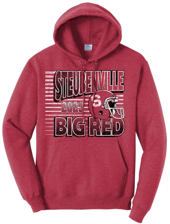 Steubenville Big Red Football 2023 Core Fleece Pullover Hooded Sweatshirt