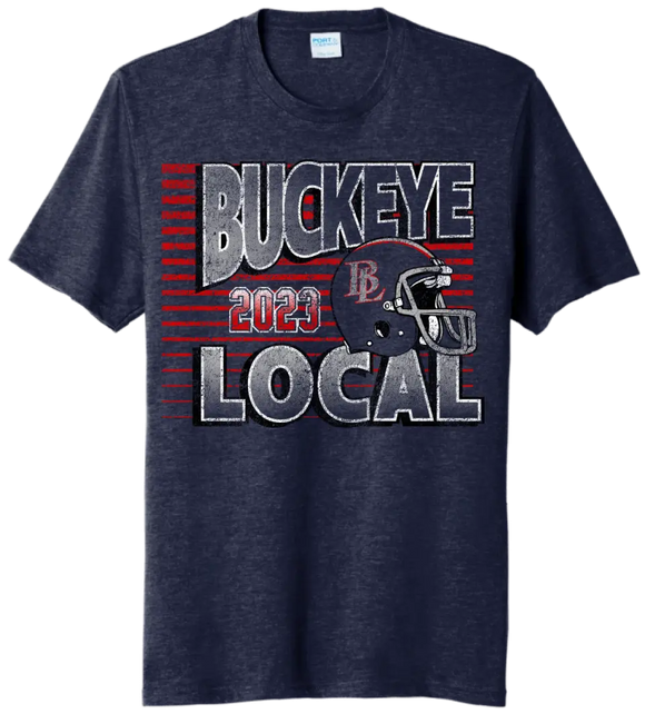 Buckeye Local 2023 Football Youth Tri-Blend Tee