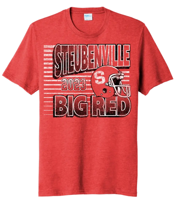 Steubenville Big Red 2023 Football Youth Tri-Blend Tee