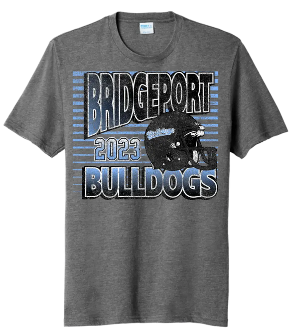 Bridgeport 2023 Football Youth Tri-Blend Tee