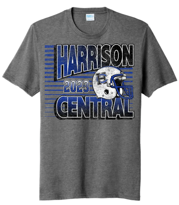 Harrison Central 2023 Football Youth Tri-Blend Tee