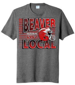 Beaver Local 2023 Football Youth Tri-Blend Tee