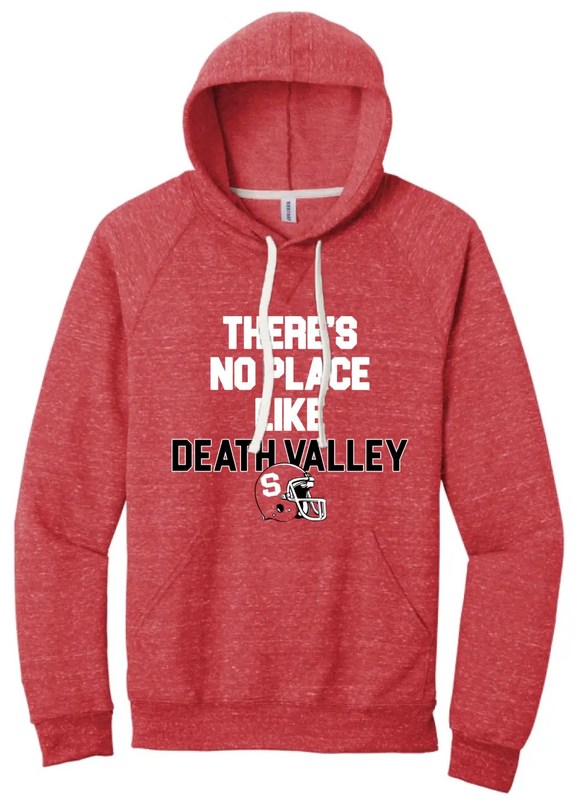 Steubenville Big Red No Place Like Home Jerzees Snow Heather French Terry Raglan Hoodie