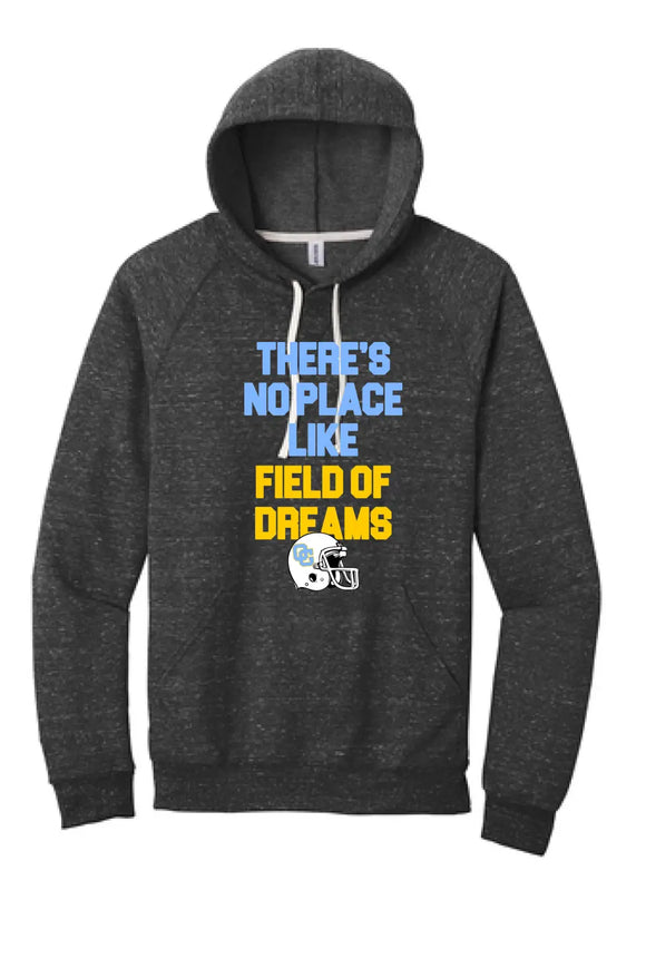 Oak Glen No Place Like Home Jerzees Snow Heather French Terry Raglan Hoodie