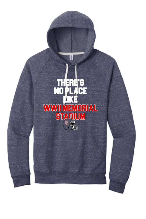 Buckeye Local No Place Like Home Jerzees Snow Heather French Terry Raglan Hoodie