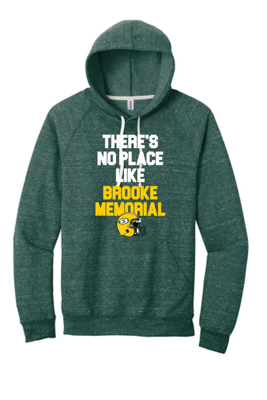 Brooke No Place Like Home Jerzees Snow Heather French Terry Raglan Hoodie