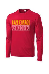 Indian Creek Distressed Lines Long Sleeve PosiCharge Competitor Tee