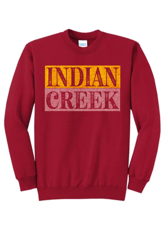 Indian Creek Distressed Lines Core Fleece Crewneck Sweatshirt