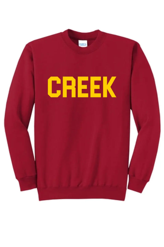 Indian Creek Letters Core Fleece Crewneck Sweatshirt