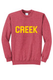 Indian Creek Letters Core Fleece Crewneck Sweatshirt