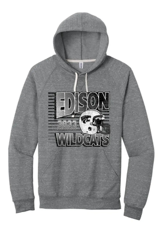 Edison Football 2023 Jerzees Snow Heather French Terry Hoodie