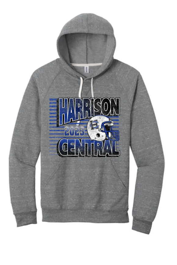 Harrison Central Football 2023 Jerzees Snow Heather French Terry Hoodie