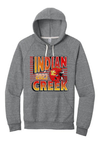 Indian Creek Football 2023 Jerzees Snow Heather French Terry Hoodie