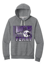 Martins Ferry Football 2023 Jerzees Snow Heather French Terry Hoodie