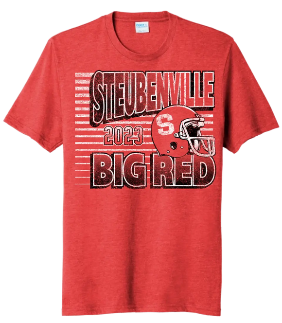 Steubenville Big Red Football 2023 Tri-Blend Tee