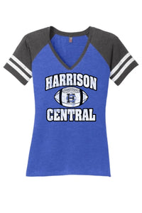 Harrison Central Football 2023 Design-20 Women's Game V-Neck Tee